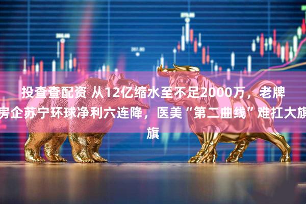 投查查配资 从12亿缩水至不足2000万，老牌房企苏宁环球净利六连降，医美“第二曲线”难扛大旗